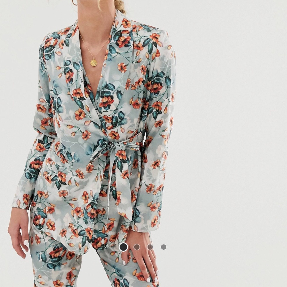 Unique 21 Floral Wrap Blazer